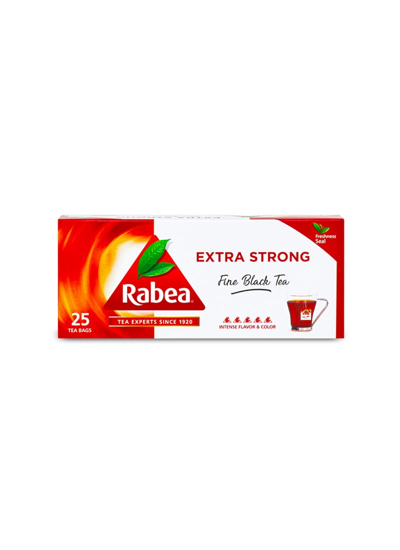 Rabea tea Extra Strong Black Tea 25 Teabags (50g) - Image 1